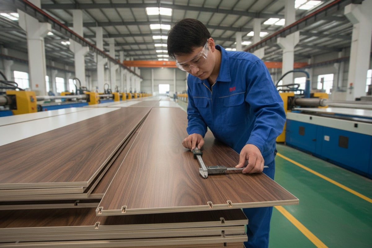 Checking PVC ceiling quality standards including ISO 9001 certification and flame retardancy performance (ID#3)