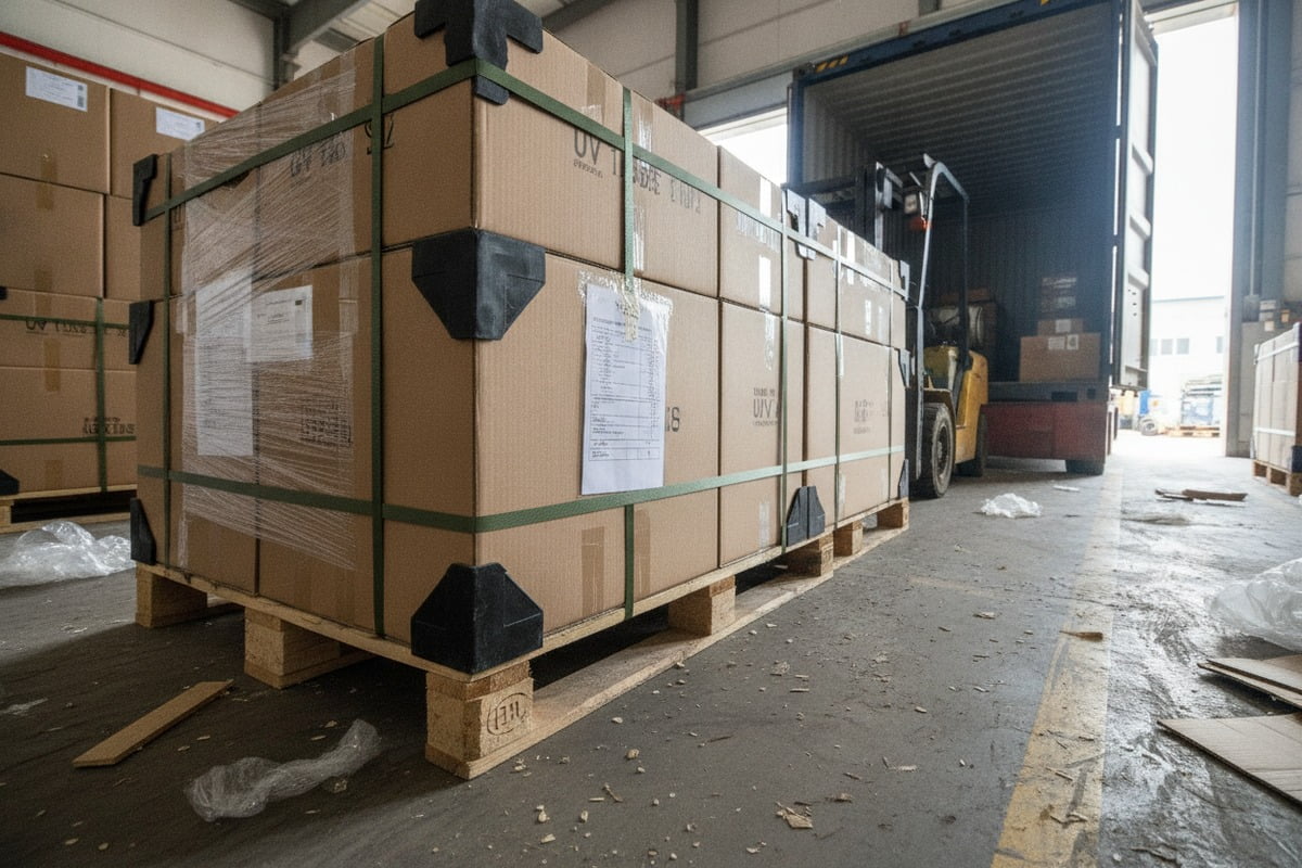 Logistics and packaging fees for PVC ceiling panels including freight and palletization costs (ID#3)